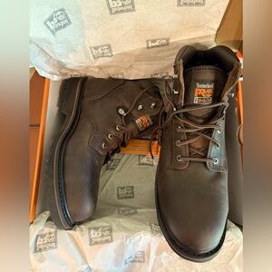 Timberland PRO PIT BOSS Steel Toe Men's Brown Work Boots size 10.5